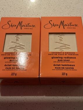 Shea Moisture Coconut & Hibiscus Glowing Radiance Soap 2 x 227g each